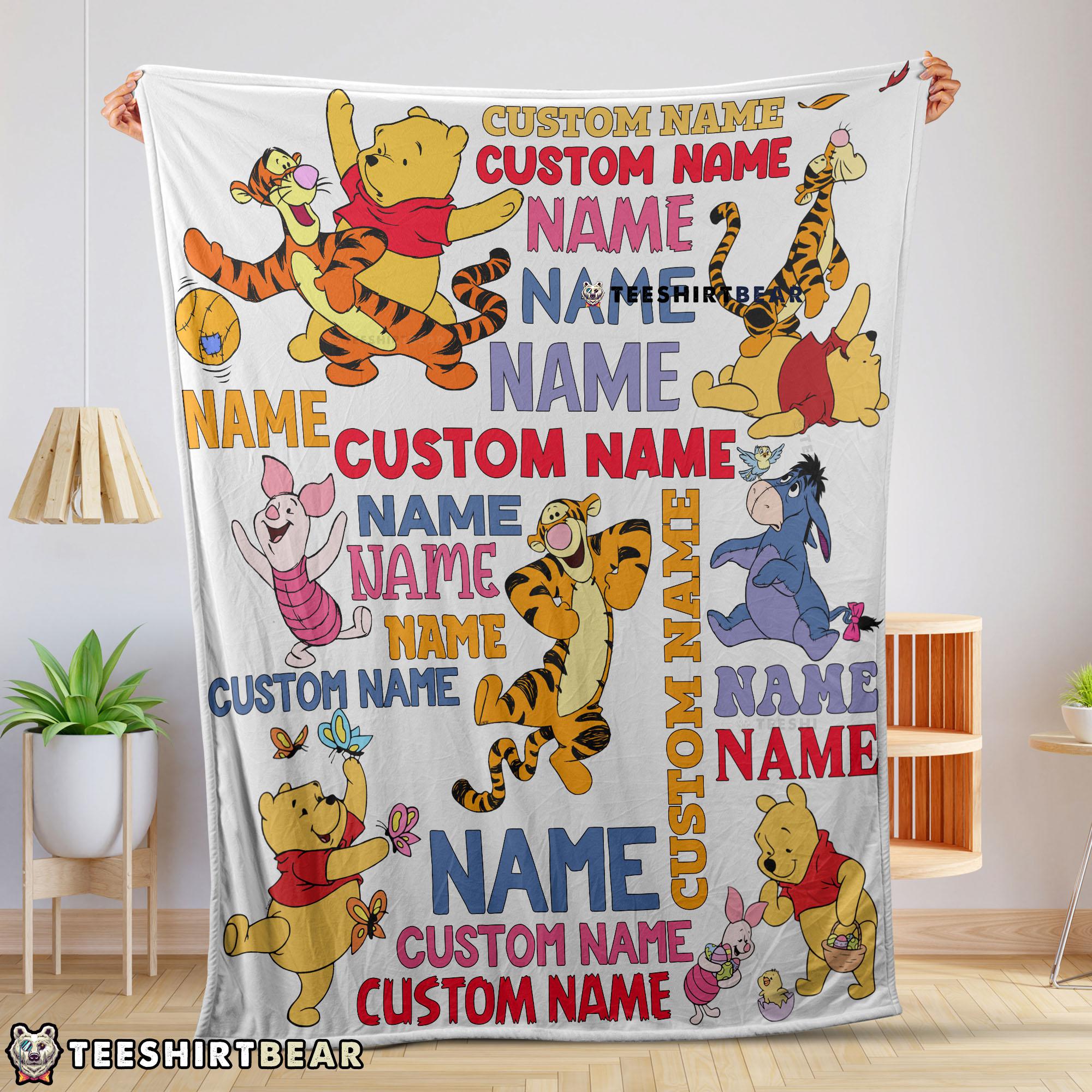Cartoon Disney Winnie The Pooh With Friends Blanket Fleece Customized Blanket