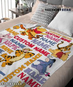 Cartoon Disney Winnie The Pooh With Friends Blanket Fleece Customized Blanket