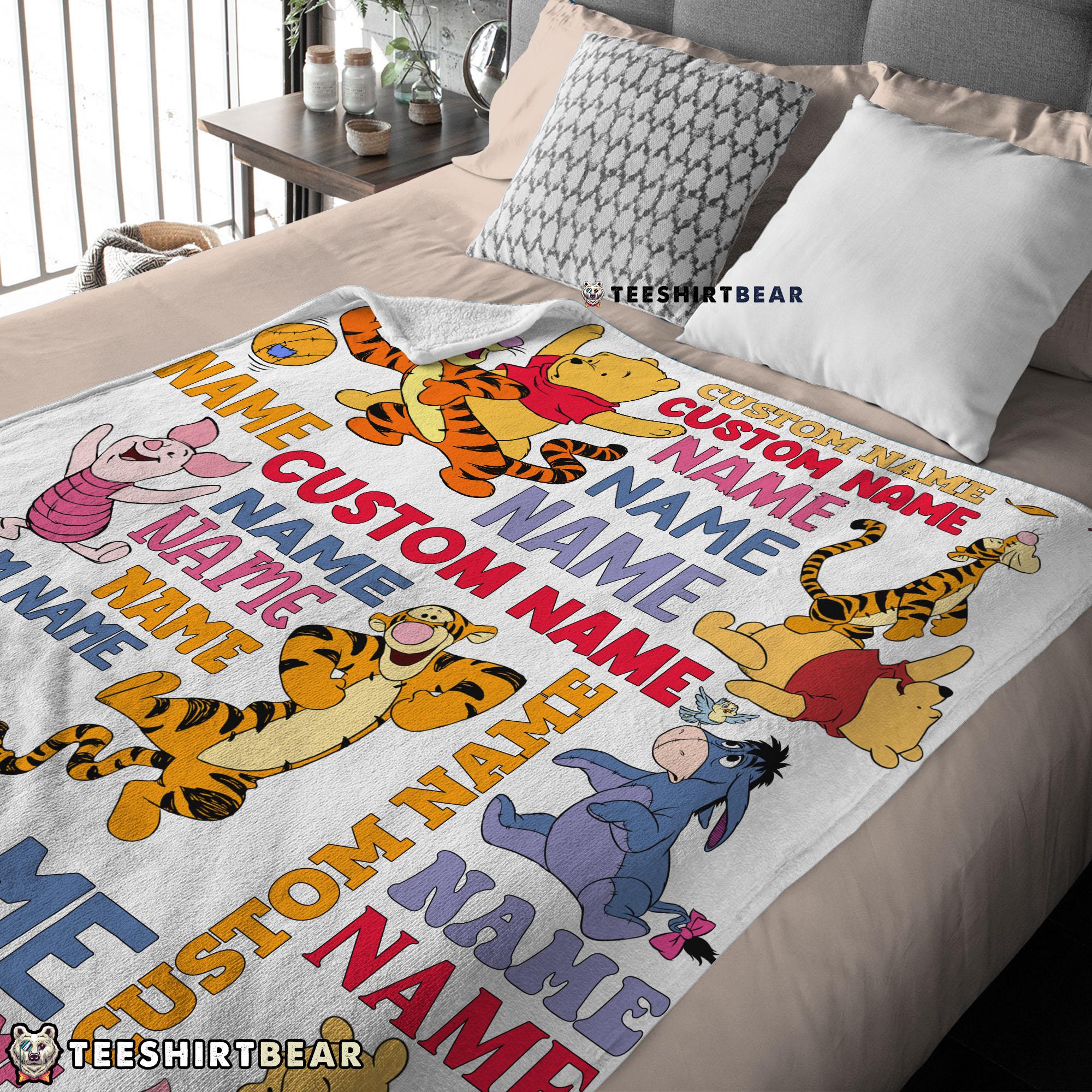 Cartoon Disney Winnie The Pooh With Friends Blanket Fleece Customized Blanket