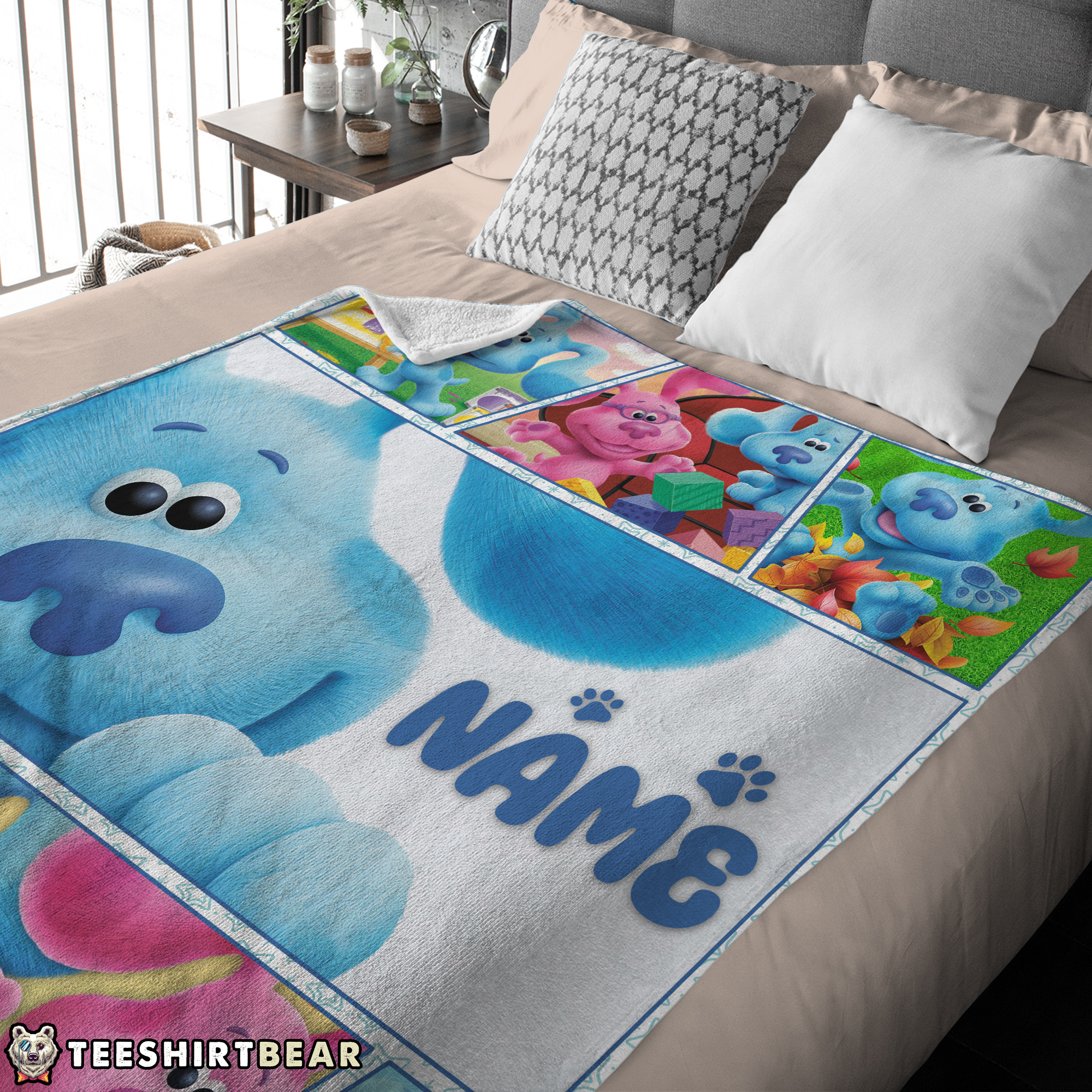Cartoon TV Show Blue’s Clues Blanket Fleece Customized Blanket - Image 3