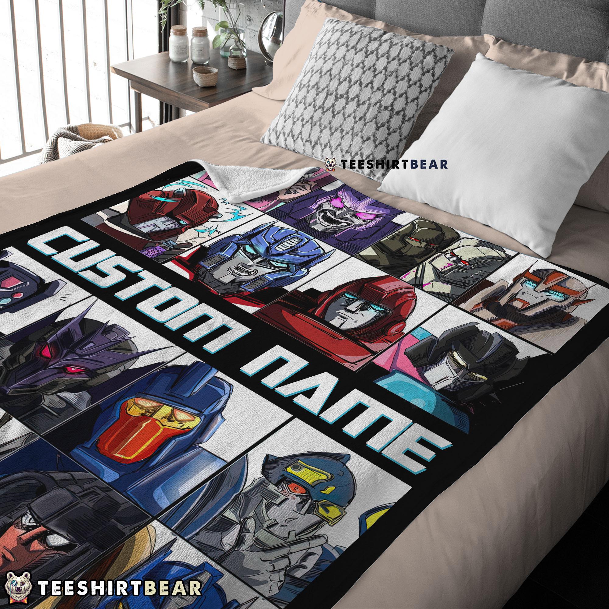 Cartoon Transformers Characters Blanket Fleece Customized Blanket