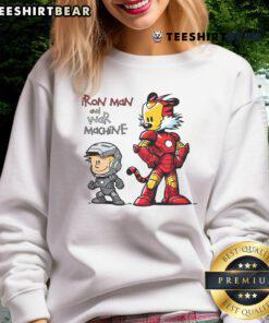Cute Iron Buddies sweatshirt featuring Iron Man and War Machine designs for superhero fans.