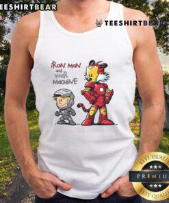 Cute Iron Buddies: Iron Man and War Machine tank top design featuring vibrant colors and playful characters.