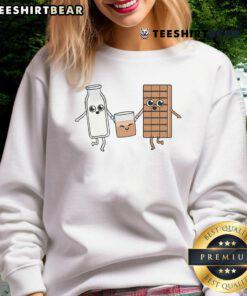 Alt Text: Cute kawaii chocolate milk sweatshirt perfect for chocolate milk lovers, featuring adorable graphics and cozy design.