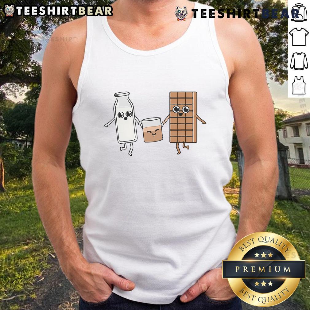 Alt Text: Cute Kawaii Chocolate Milk Lover Tank Top featuring playful design and vibrant colors perfect for chocolate milk fans.