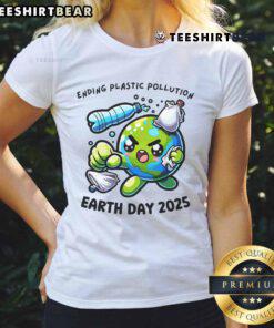 Alt Text: Cute World Environment Day 2025 tee for ladies promoting ending plastic pollution with vibrant design.