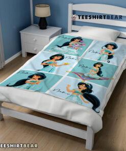 Disney Cartoon Aladdin Jasmine Princess Blanket Fleece Customized Blanket