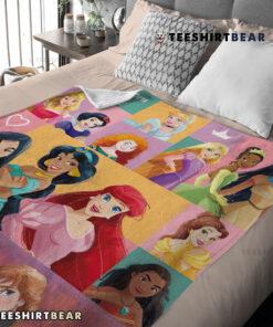 Disney Cartoon All Princess Characters Blanket Fleece Customized Blanket