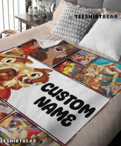 Disney Cartoon Chip And Dale Family Cute Blanket Fleece Customized Blanket