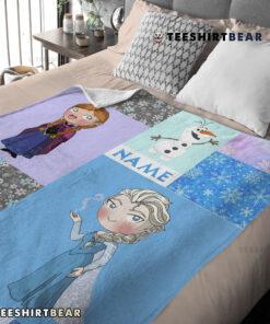 Disney Cartoon Frozen Elsa Princess Anna Olaf Blanket Fleece Customized Blanket