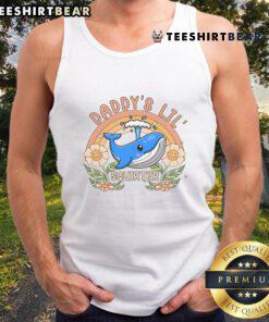 Funny Daddy's Lil Squirter inappropriate whale tank top featuring a humorous graphic design for casual wear.