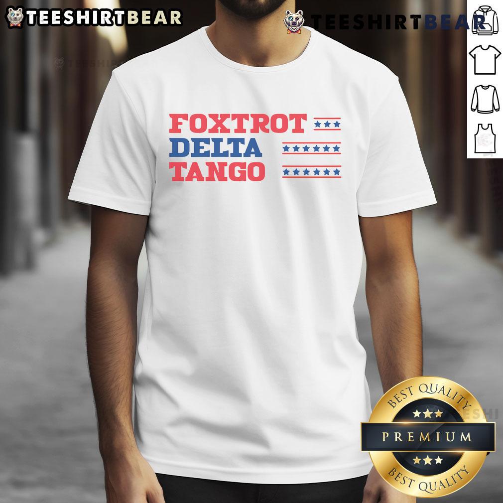Funny Foxtrots Delta Tangos Raglan Baseball T-Shirt featuring playful dance-themed graphics and vibrant colors.