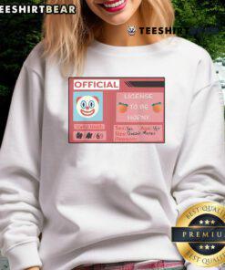 Funny License to Be Horny Clown Emoji sweatshirt, featuring playful design and humorous message, perfect for quirky fashion lovers.