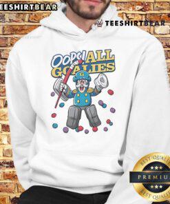 Funny Oops All Goalies Poly Hoodie featuring a playful design perfect for hockey fans and casual wear enthusiasts.