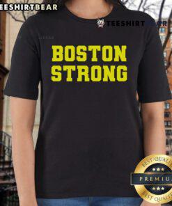 Boston Strong Marathon Running Ladies Tee showcasing a vibrant design for female runners celebrating the Boston Marathon.