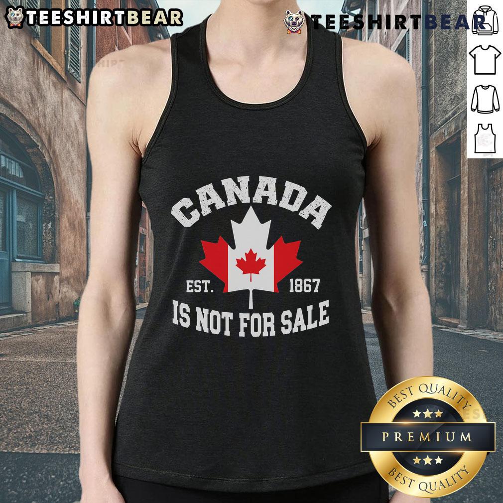 Good Canada Is Not For Sale Est 1867 Proud Canadian Tank Top showcasing national pride and heritage in vibrant design.