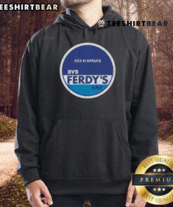 Good Ferdy's Bar hoodie design featuring logo and vibrant colors, perfect for fans of the iconic bar in Spruce.