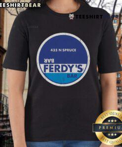 Good Ferdy's Bar Ladies Tee featuring stylish design, located at 435 N Spruce, perfect for casual outings and events.