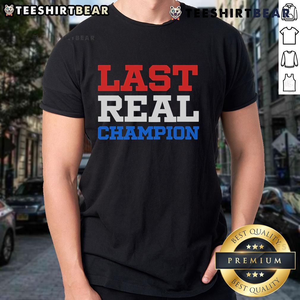 Good John Cena Last Real Champion T-Shirt featuring bold graphics and a classic design, perfect for WWE fans.