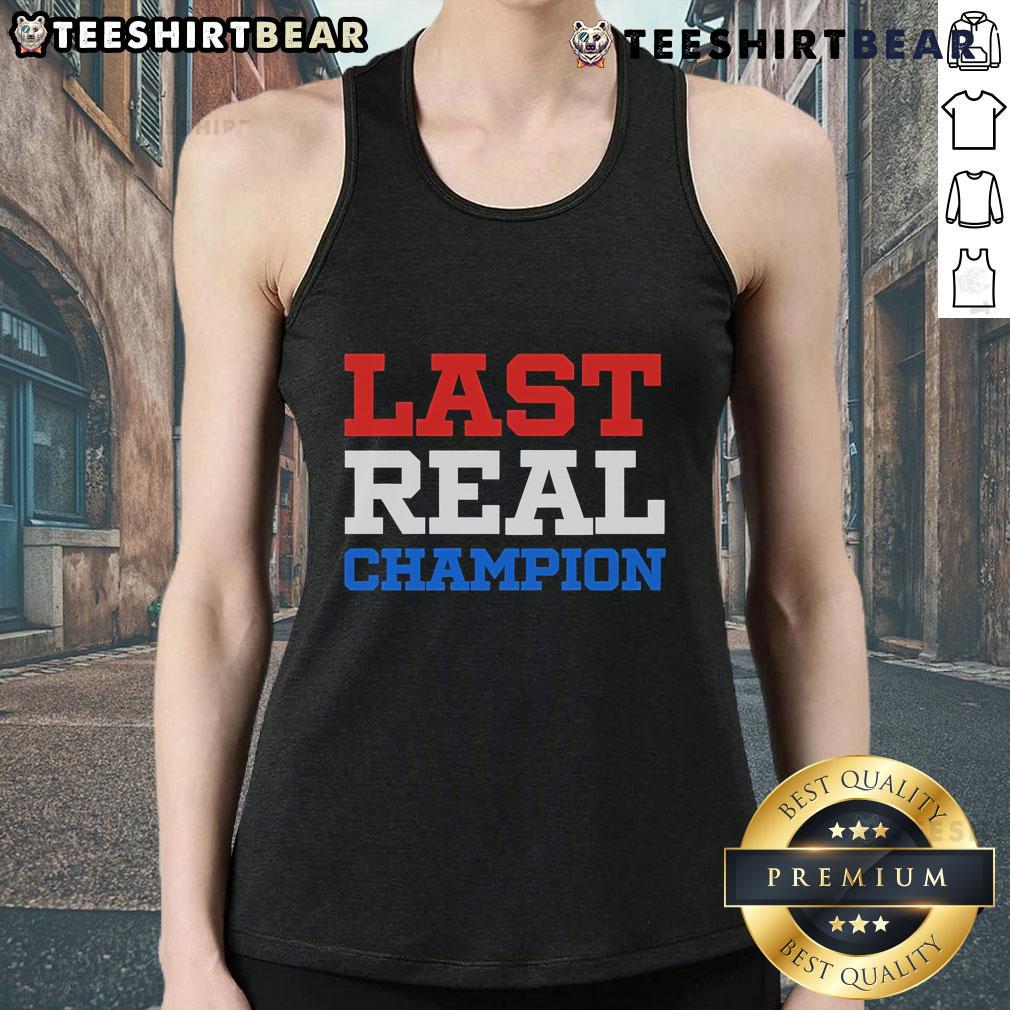 Good John Cena Last Real Champion tank top design featuring bold graphics and vibrant colors, perfect for wrestling fans.