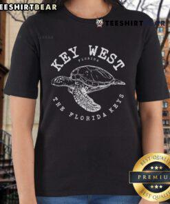 Good Key West Turtle Florida Keys scuba fishing diving ladies tee showcasing marine life and vibrant colors.