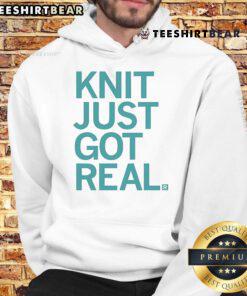 Good Knit Just Got Real Hoodie in cozy fabric, perfect for casual outfits and stylish layering during colder months.