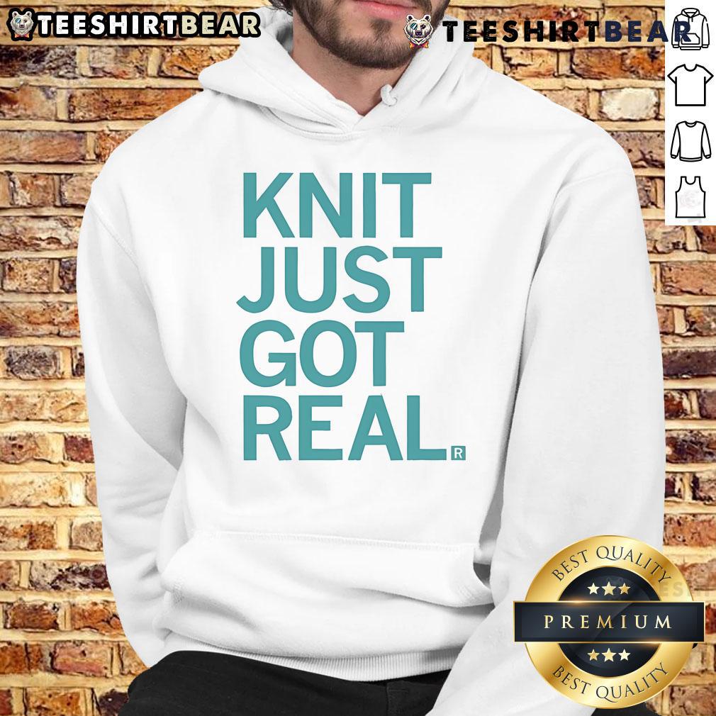Good Knit Just Got Real Hoodie in cozy fabric, perfect for casual outfits and stylish layering during colder months.