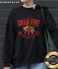 Good Maryland Basketball Crab Five sweatshirt featuring the iconic crab flag design for fans and supporters.