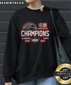 Alt Text: Illawarra Hawks men's basketball sweatshirt from the Good NBL25 Championship Series, featuring team colors and logo.