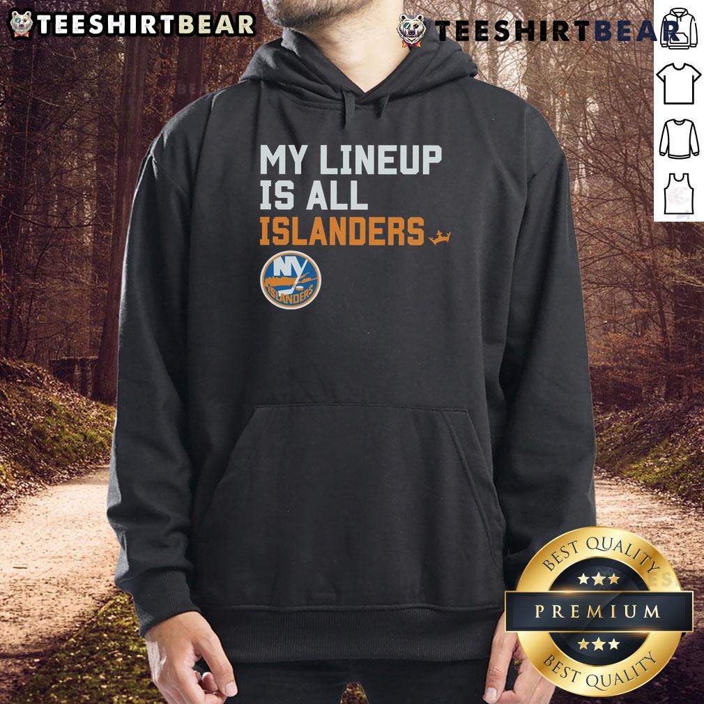 Good New York Islanders My Lineup Hoodie featuring team colors and logo, perfect for fans supporting their NHL team.