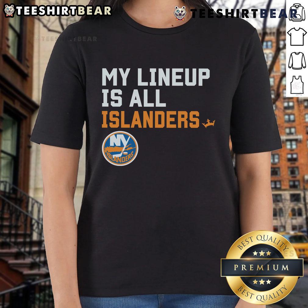 Good New York Islanders My Lineup Ladies Tee featuring a stylish design perfect for female fans of the NHL team.