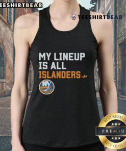 Good New York Islanders My Lineup tank top featuring team colors and logo, perfect for fans and casual wear.