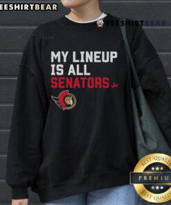Good Ottawa Senators My Lineup Sweatshirt featuring team colors and logo, perfect for fans and game day attire.