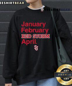 Good St. John's Basketball sweatshirt in red, perfect for fans of the Red Storm, showcasing team spirit for January and February.