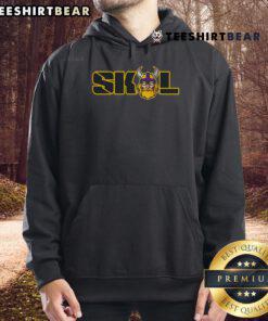 Hot SKOL Viking Football Fan Hoodie in bold colors, perfect for showing team spirit at games and events.