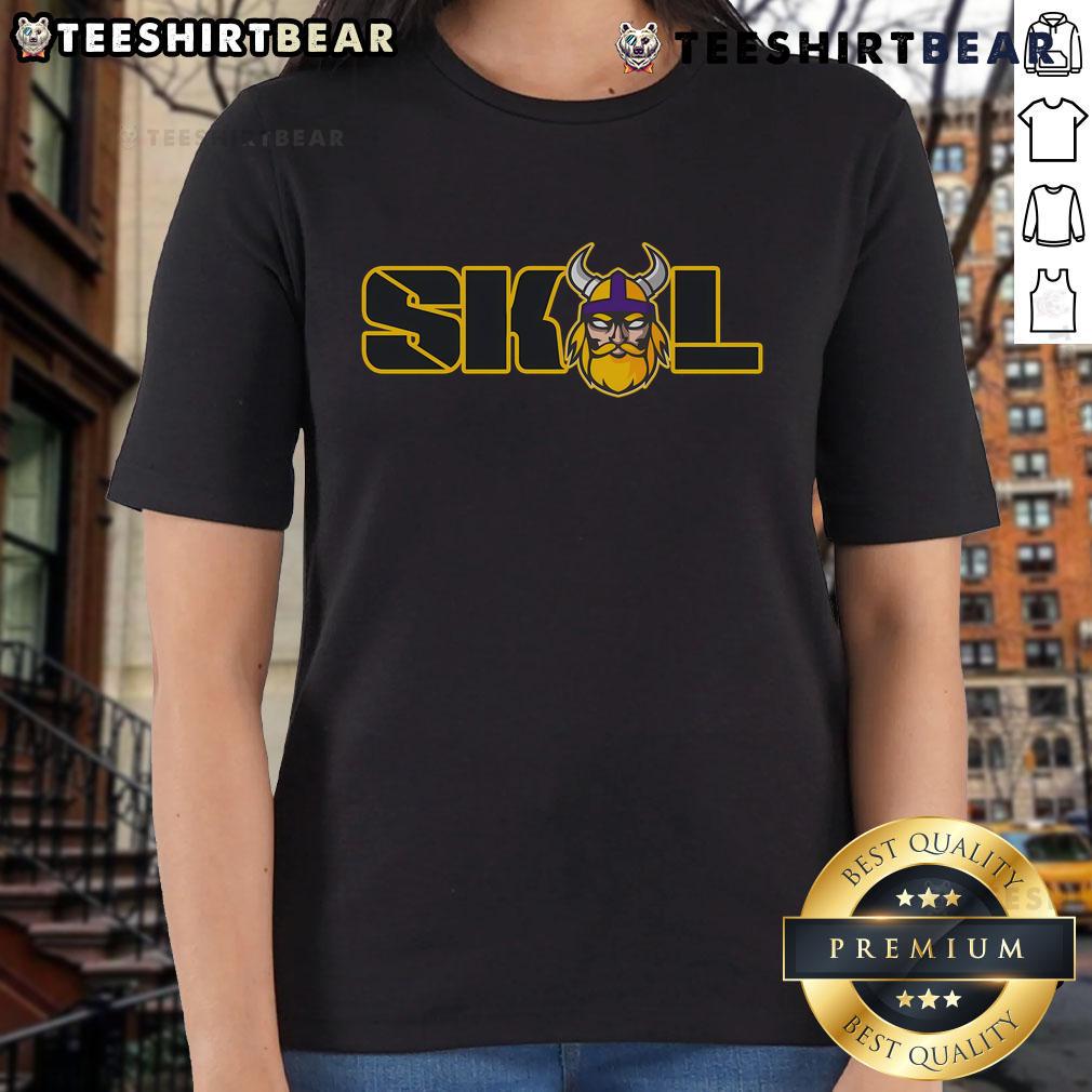 Hot SKOL Viking Football Fan Ladies Tee featuring a stylish design perfect for game day and supporting your team.