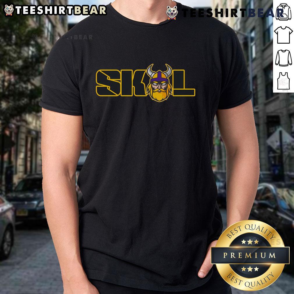 Hot Skol Viking Football Fan T-Shirt featuring bold graphics and vibrant colors, perfect for game day enthusiasm.