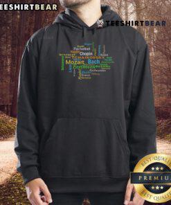 Word cloud featuring nice classical composers, perfect for music lovers hoodie design.