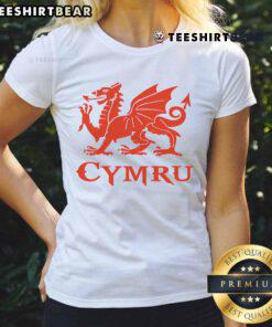 Nice Cymru Wales Cardiff dragon ladies tee featuring a vibrant design celebrating Welsh heritage and culture.