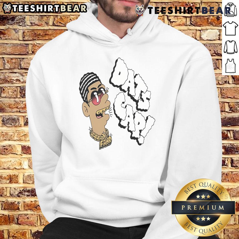 Alt Text: Stylish Nice Dats Cap Frko Hoodie in black, featuring a trendy design perfect for casual wear and street style.