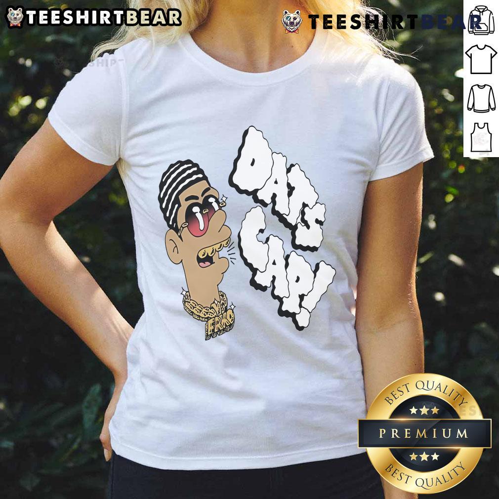 Alt Text: Stylish Nice Dats Cap Frko Ladies Tee in vibrant colors, perfect for casual outings and trendy fashion looks.