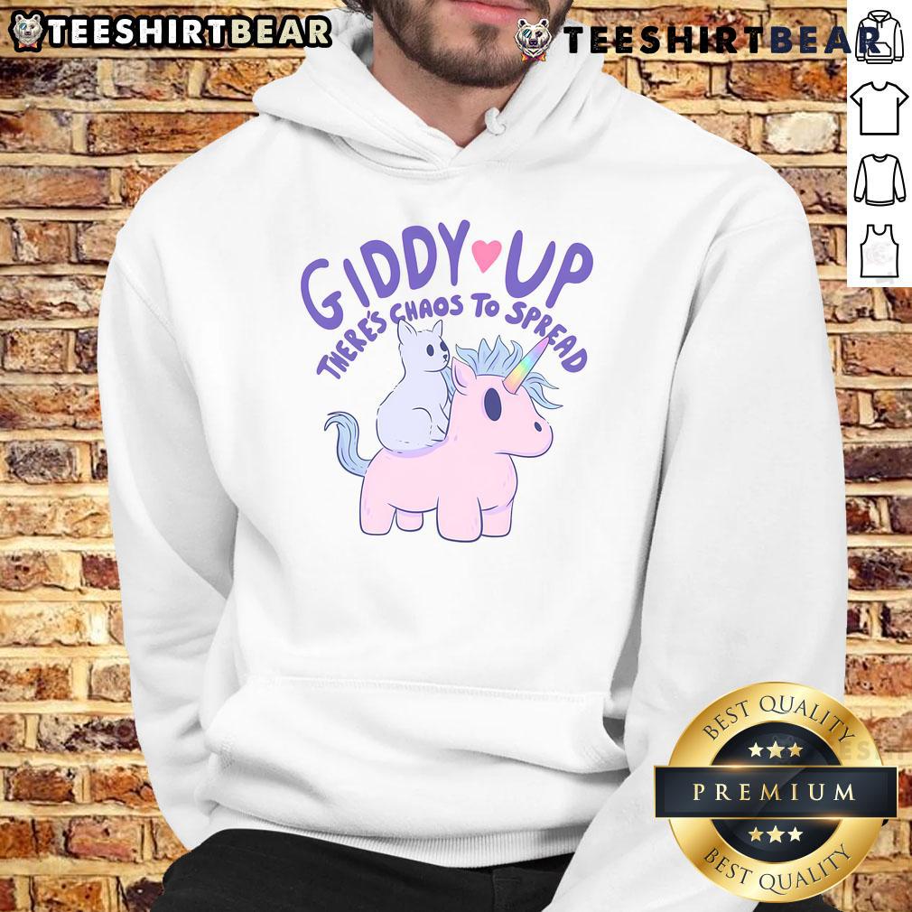 Nice Giddy Up There's Chaos To Spread Hoodie in vibrant colors, perfect for casual wear and spreading positivity.