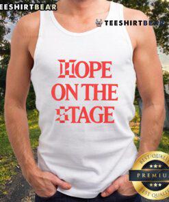 Model wearing a Nice Hope on the Stage tank top, showcasing vibrant colors and trendy design for a stylish summer look.