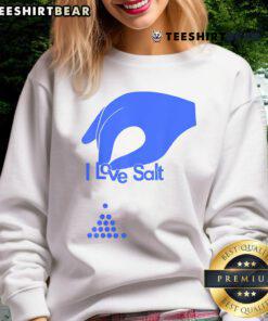 Cozy 'Nice I Love Salt' sweatshirt in soft fabric, perfect for casual outings and expressing your love for salt.