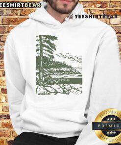 Cozy hoodie featuring 'I Stand With The NPS' design, perfect for National Park supporters and outdoor enthusiasts.