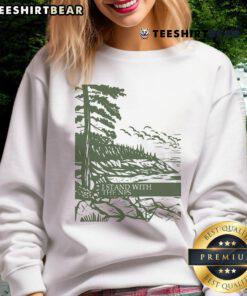 Cozy 'I Stand With The NPS' sweatshirt promoting support for the National Park Service, perfect for outdoor enthusiasts.