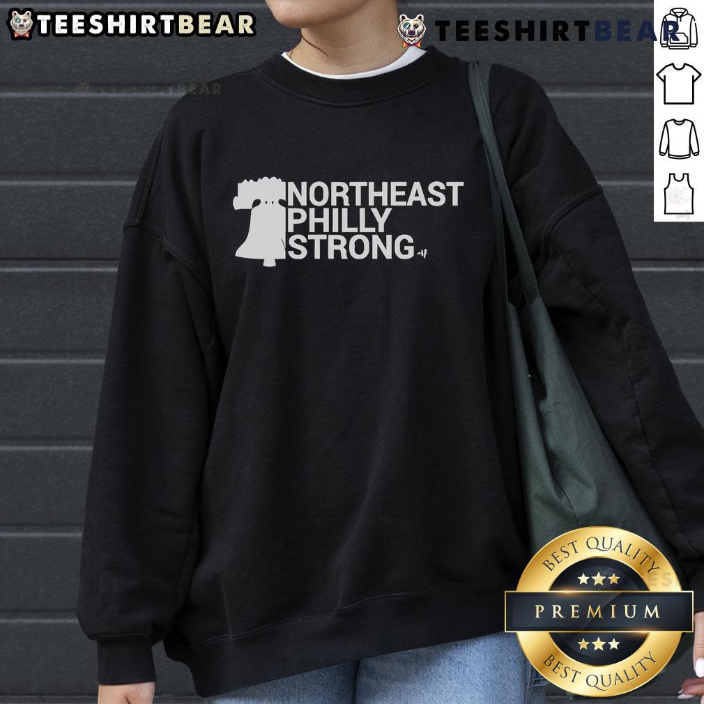 Cozy Nice Northeast Philly Strong Sweatshirt in navy blue, perfect for showcasing local pride and style.