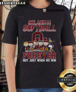 Nice Oklahoma Softball Forever tee featuring Snoopy design, perfect for fans who love the game beyond just winning.