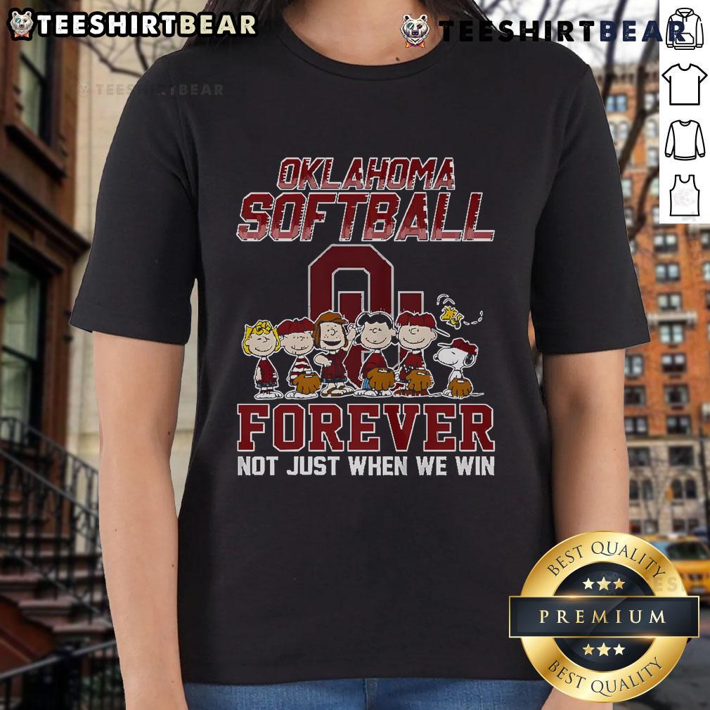 Nice Oklahoma Softball Forever tee featuring Snoopy design, perfect for fans who love the game beyond just winning.