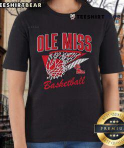 Nice Ole Miss Rebels Throwback Basketball Ladies Tee featuring vintage design, perfect for fans and casual wear.